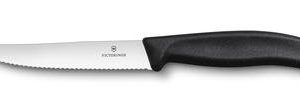 Victorinox Pizzaveitsi 12 cm musta aaltosärmäinen