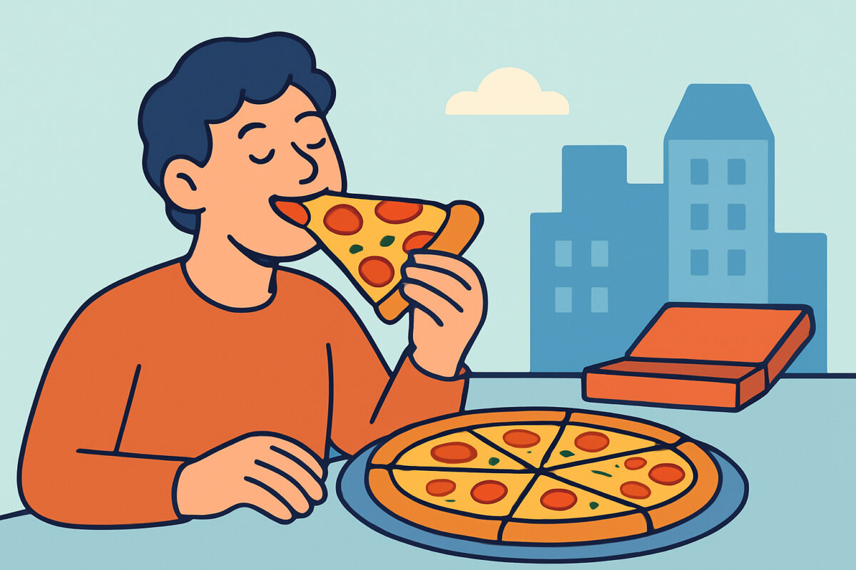 Amerikkalaistyylinen pizza – slice ja paksu pohja