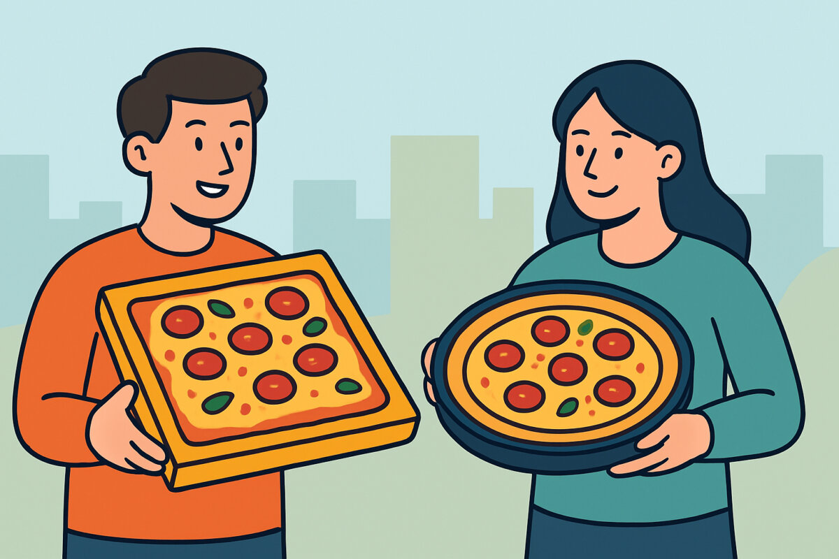 Neliöpizza ja pannupizza – rakenteen erot