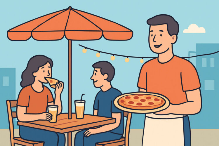 Terassipizzeria kesäkaudella – aukiolo ja tunnelma